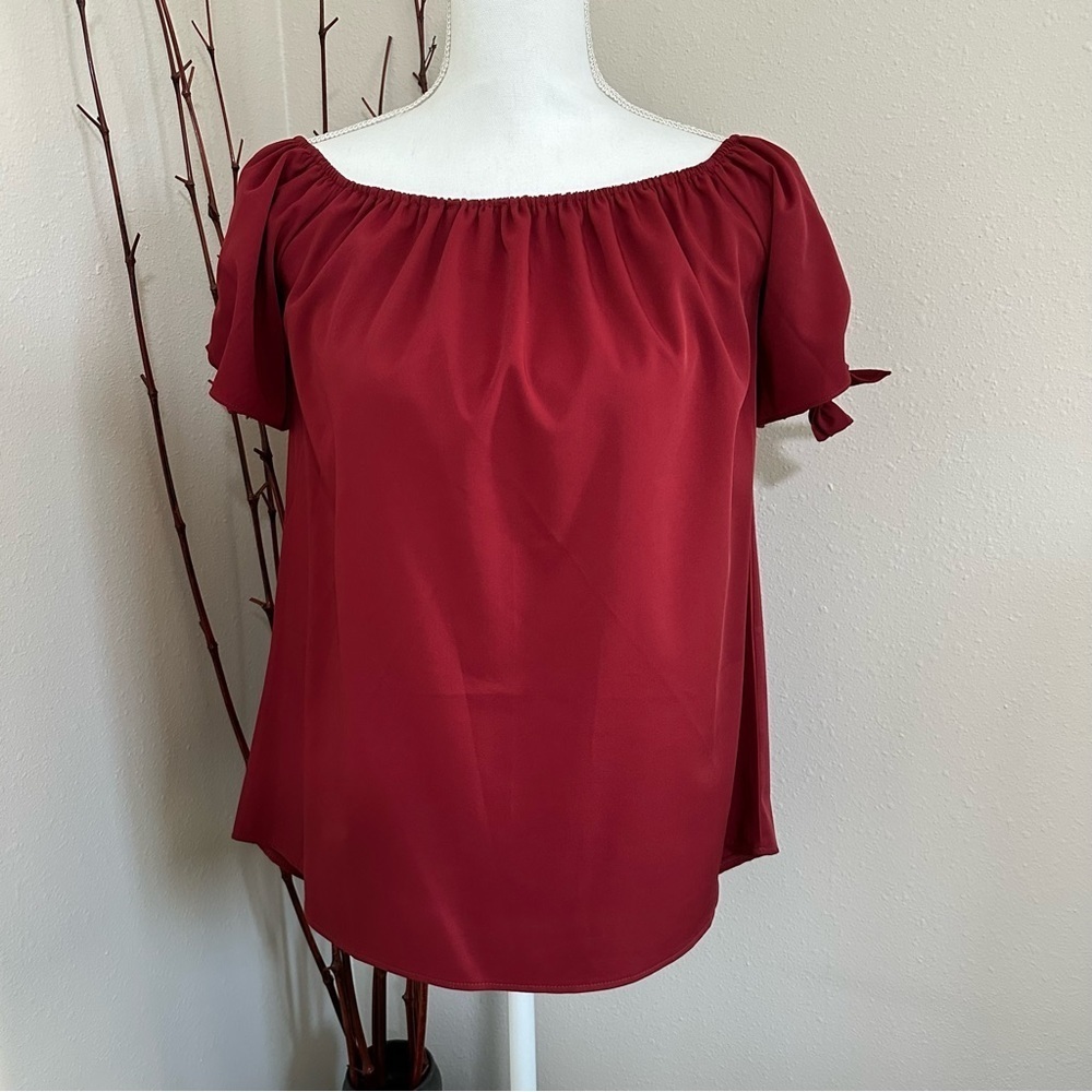 Burgundy blouse